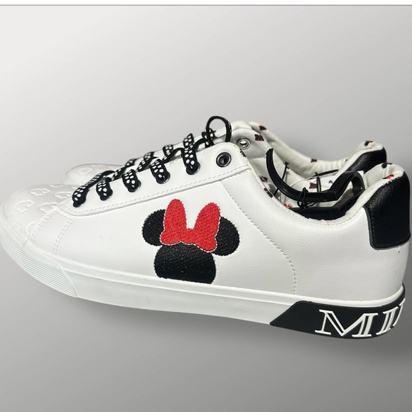 Ground Up Women's White Minnie Mouse Low-Top Court Sneakers Shoes Disney Size 11 - Picture 4 of 12